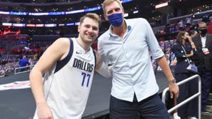 Luka Dončić in Dirk Nowitzki