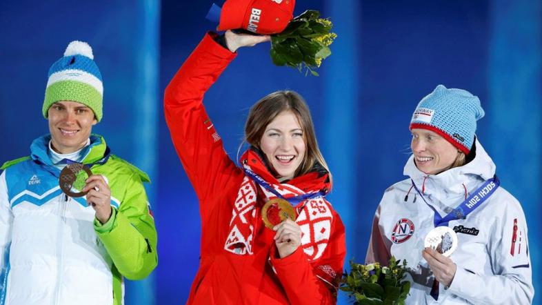 Gregorin Domračeva Berger Soči 2014 olimpijske igre podelitev kolajne kolajna br