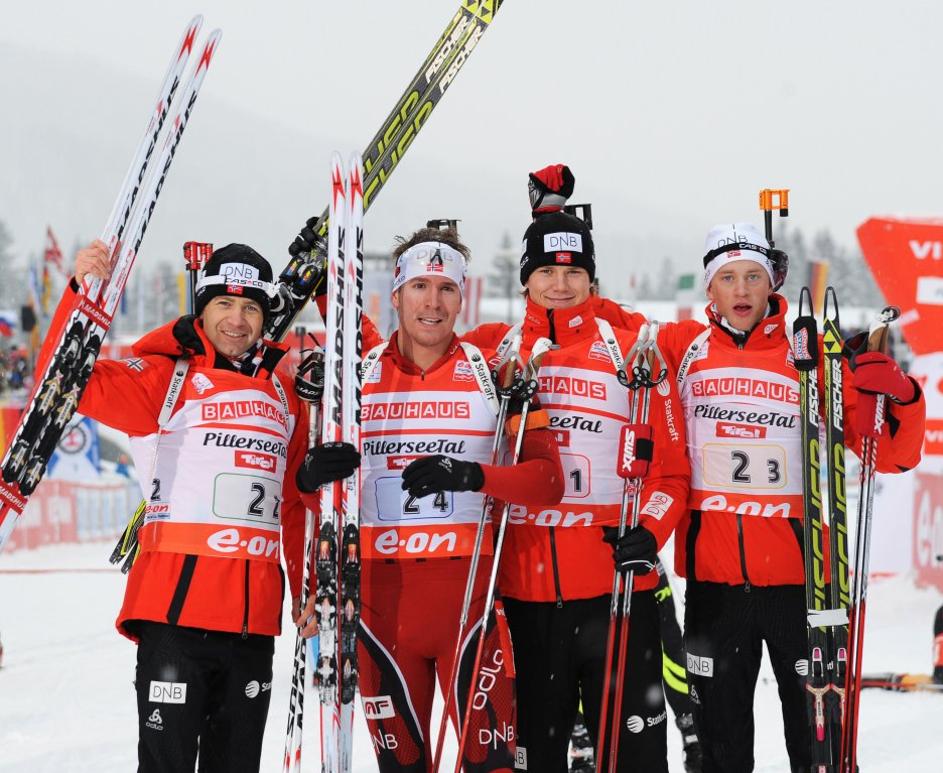 biatlon štafeta Norveška