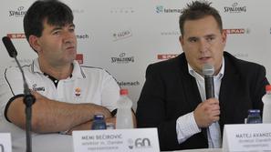 Matej Avanzo (desno) s selektorjem Memijem Bečirovićem. (Foto: Drago Perko/Kosar