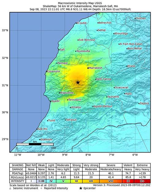 Potres v Maroku