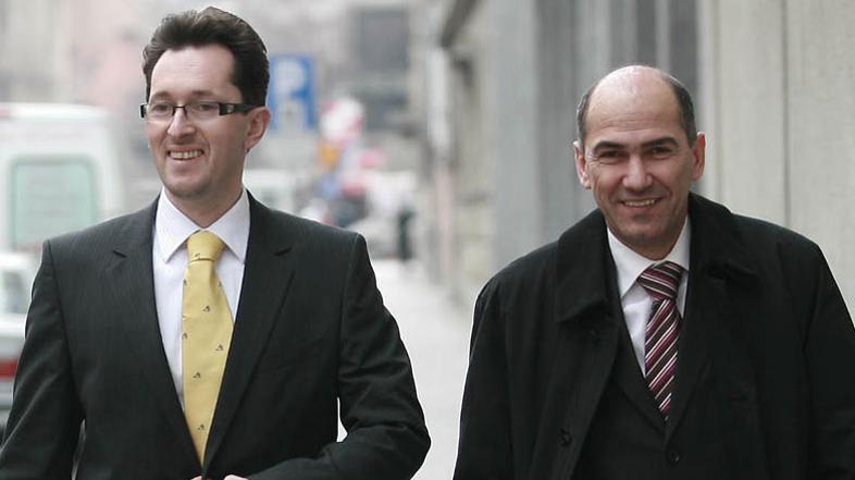 Gregor Virant in Janez Janša leta 2008.