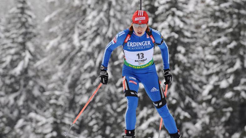 Ana Buljgina se je veselila prve zmage v svetovnem pokalu.