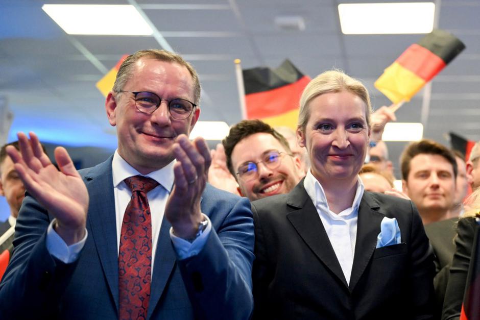 Tino Chrupalla in Alice Weidel AfD | Avtor: Epa