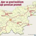 Največje zgostitve prometa lahko pričakujemo v četrtek popoldne, že jutri pa pre