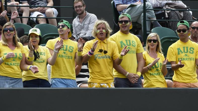 fanatiki avstralska navijaška skupina navijači wimbledon