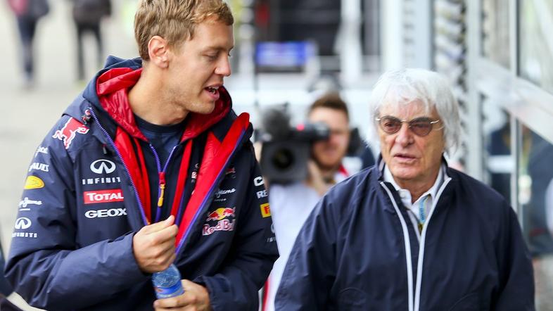 Sebastian Vettel Bernie Ecclestone VN Belgije