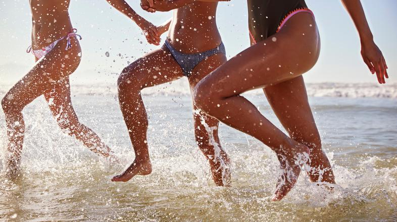 kopanje, plaža, morje