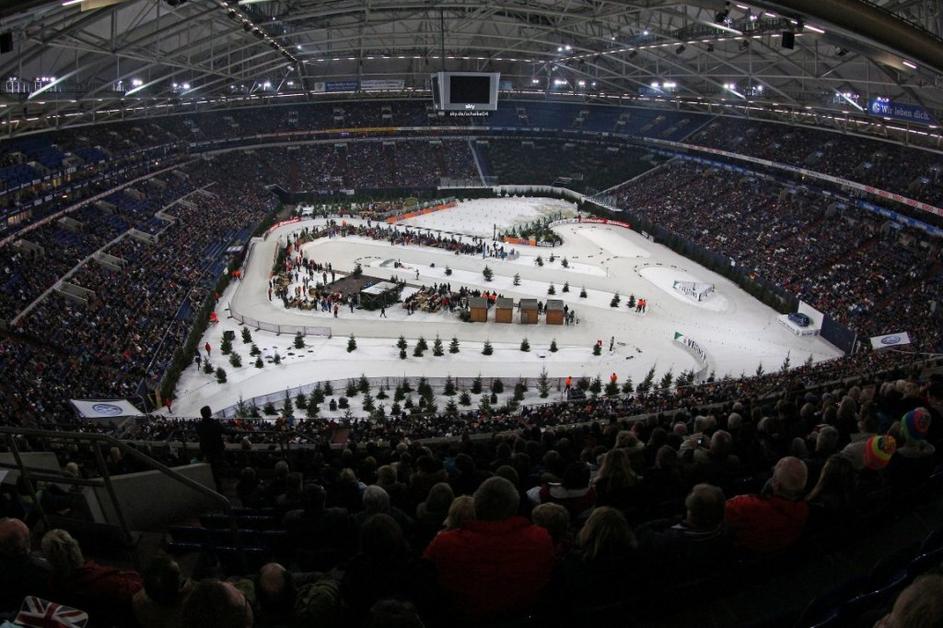 Gelsenkirchen Schalke Arena biatlon ekshibicijska tekma slovo Neuner stadion