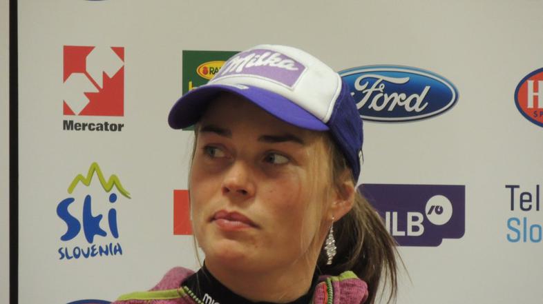 Tina Maze novinarska konferenca pred Zlato lisico