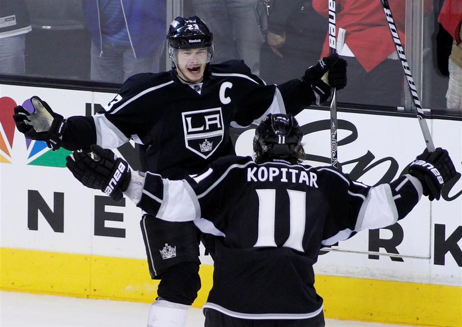 Kopitar Brown St Louis Blues Los Angeles Kings NHL končnica drugi krog četrta te