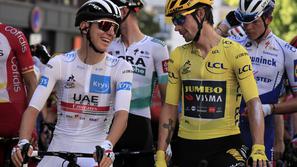 Primož Roglič in Tadej Pogačar