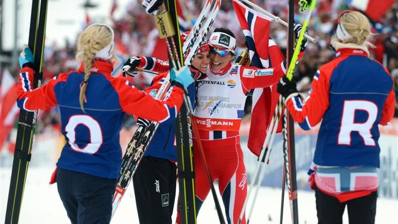 nordijsko sp ženske štafete marit bjoergen norveška