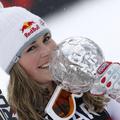 Lindsey Vonn je po smukaškem lahko poljubila tudi superveleslalomski mali krista