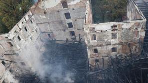 Majdičev mlin, Kranj, požar