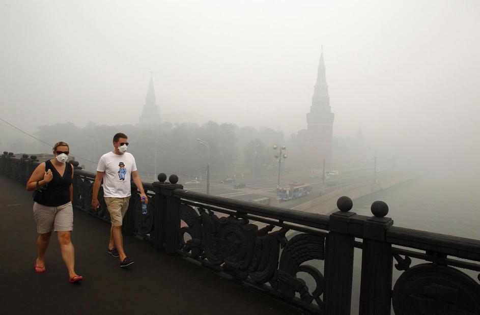 Rusija dim smog Moskva