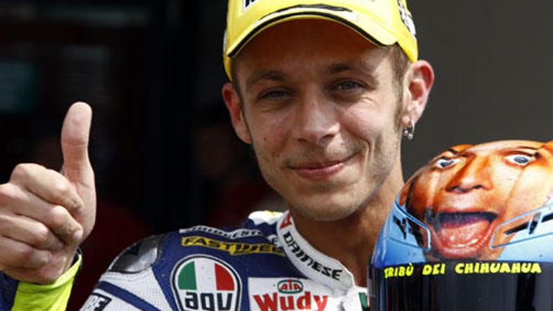 Valentino Rossi je znova nastopil s svojo značilno čelado za VN Italije.