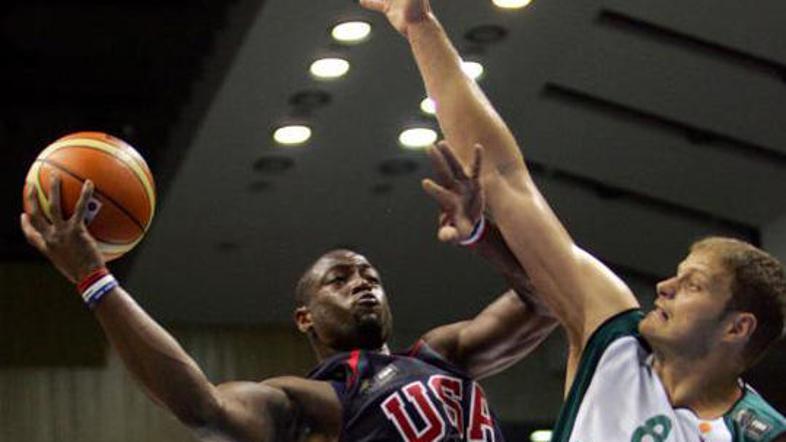 Proti Američanom je Slovenija v prvi četrtini celo vodila za pet točk. (Foto: Re