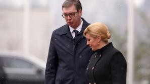 Aleksandar Vučić in Kolinda Grabar-Kitarović