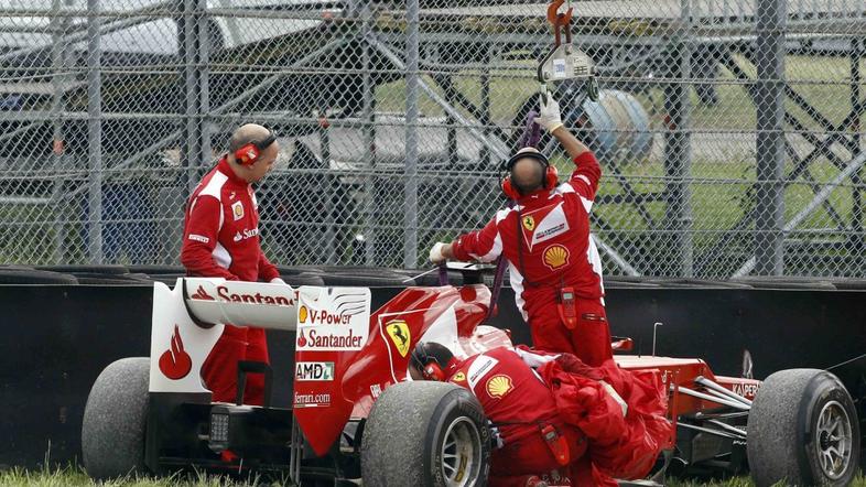 Fernando Alonso Ferrari nesreča