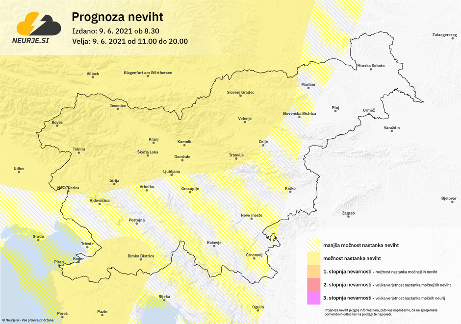 Prognoza neviht | Avtor: Neurje.si