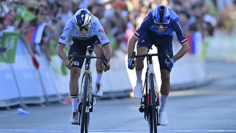 Remco Evenepoel in Giulio Ciccone