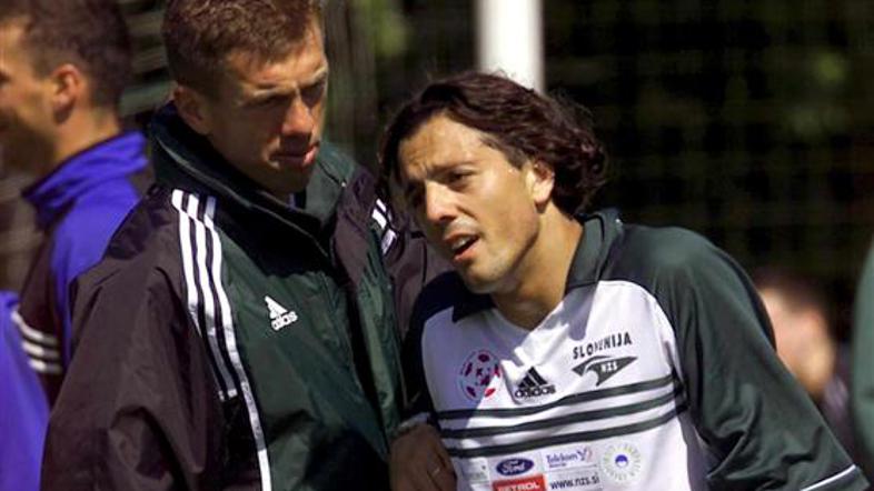 Katanec Zahovič Slovenija Jugoslavija Euro 2000 priprave trening De Bilt