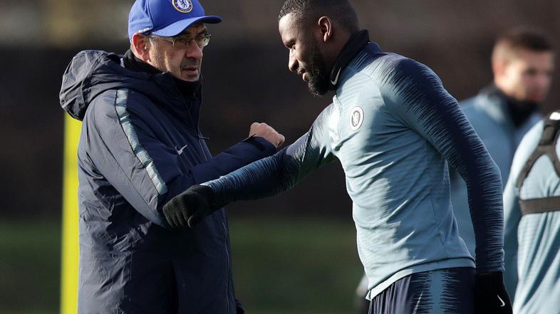 Maurizio Sarri in Antonio Rüdiger