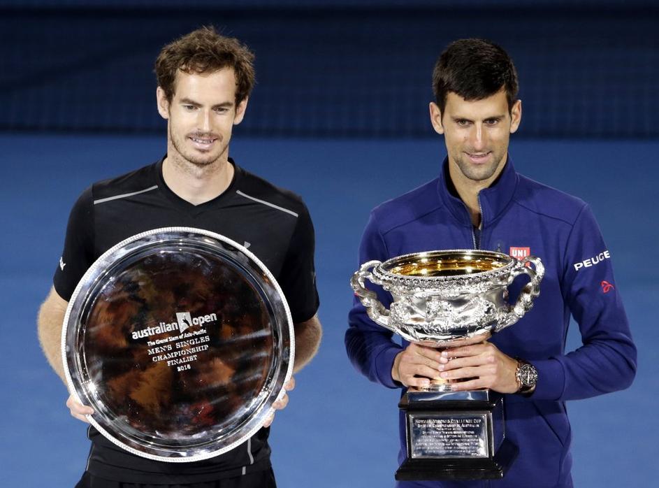 Andy Murray Novak Đoković OP Avstralije Melbourne finale