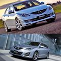 Na zgornji fotografiji je aktualna mazda6, na spodnji pa prenovljena različica. 