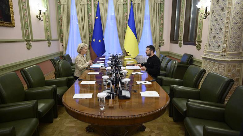 Ursula von der Leyen in Volodomir Zelenski