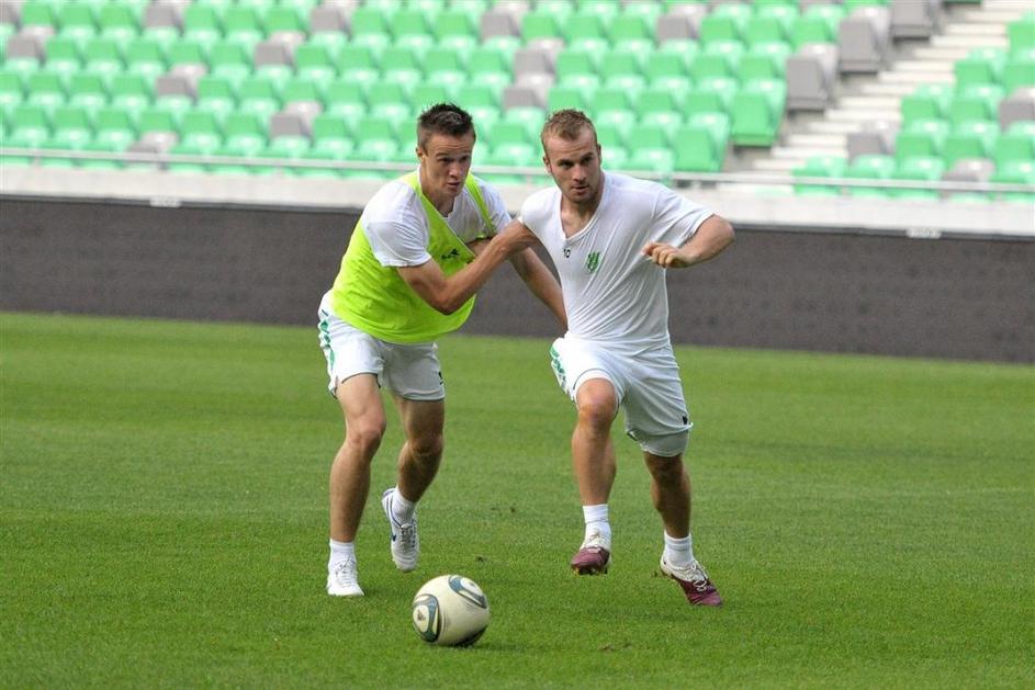 Olimpija Ljubljana trening v Stožicah