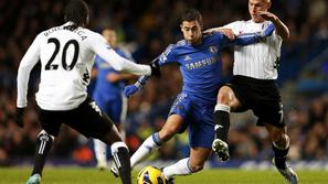 Hazard Sidwell Rodallega Chelsea Fulham Premier League Anglija liga prvenstvo