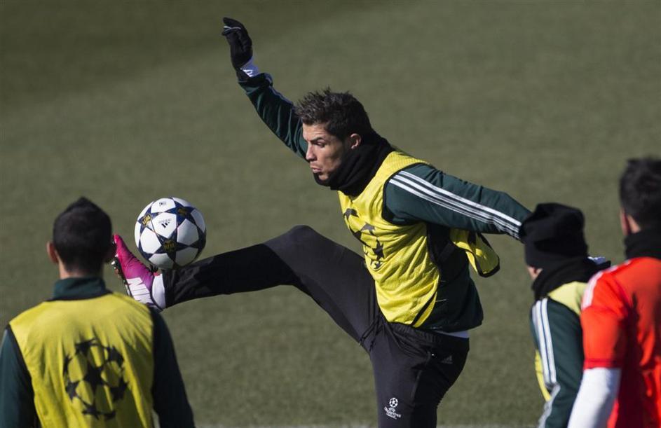 Ronaldo Real Madrid Manchester United Liga prvakov osmina finala trening Valdebe