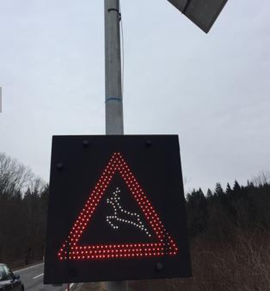 Dinamični prometni znak | Avtor: LIFE DINALP BEAR 