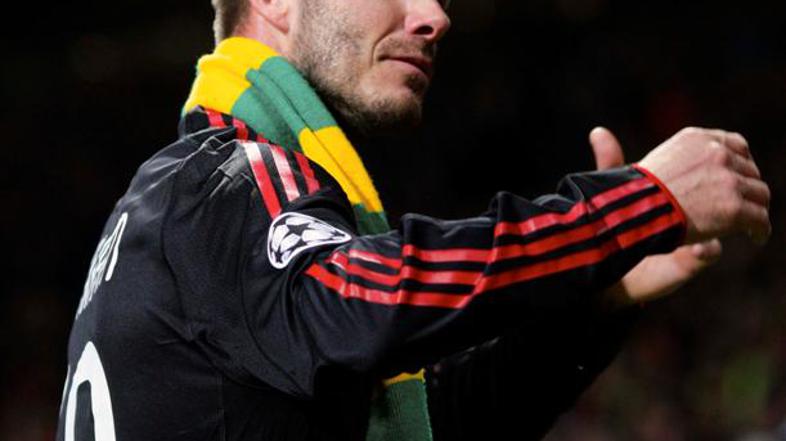 David Beckham AM Milan spet na Old trafford Manchester