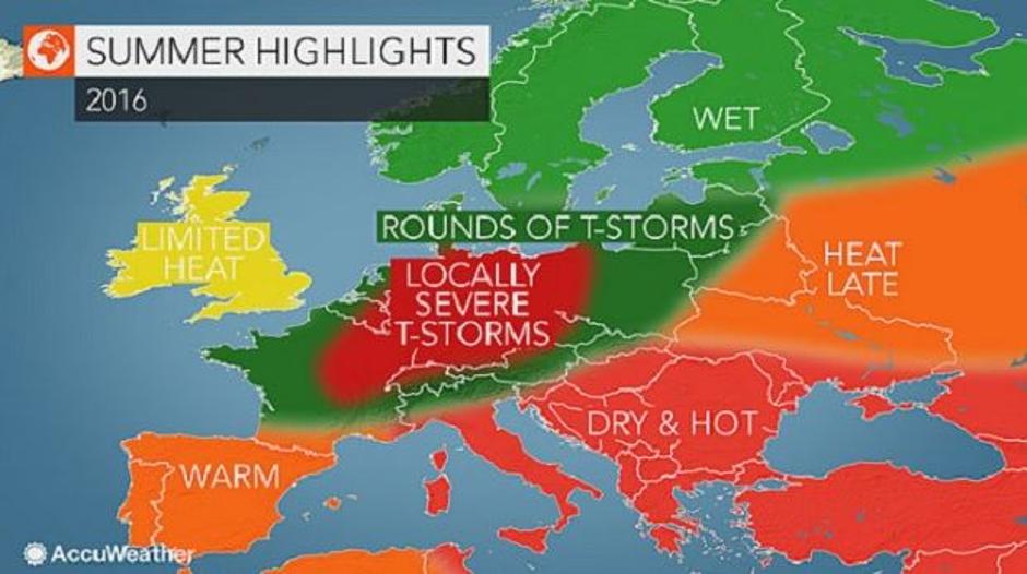 Accuweather - poletje 2016 | Avtor: Accuweather