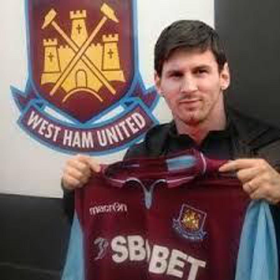 Lionel Messi West Ham United | Avtor: Reševalni pas/Twitter