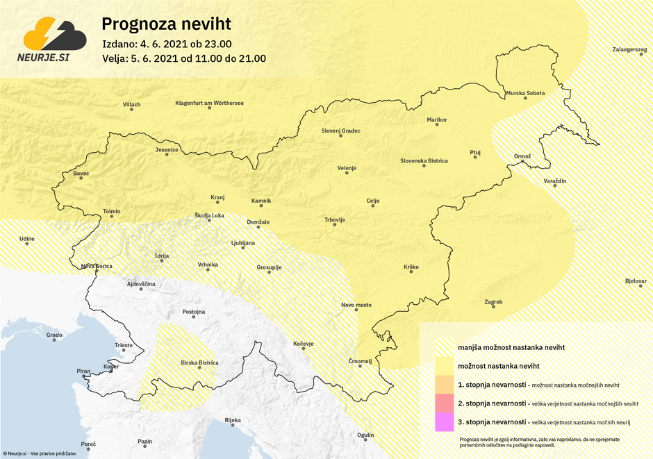 Prognoza neviht | Avtor: Neurje.si