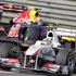 Sergio Perez (Sauber) in Mark Webber (Red Bull)