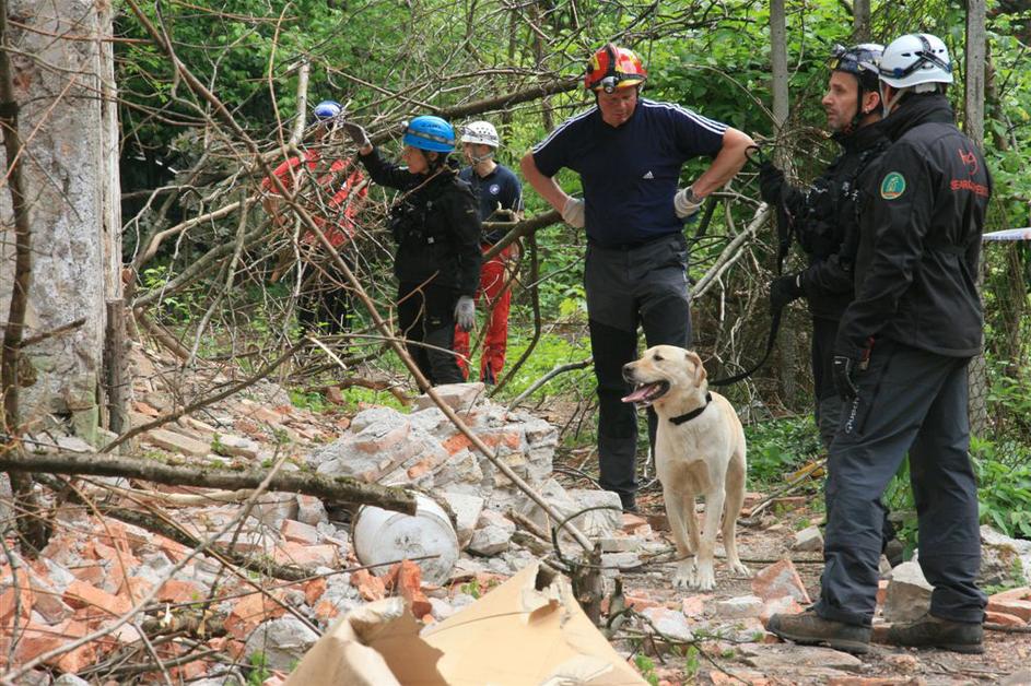 psi reševalci mednarodna vaja vodnikov reševalnih psov