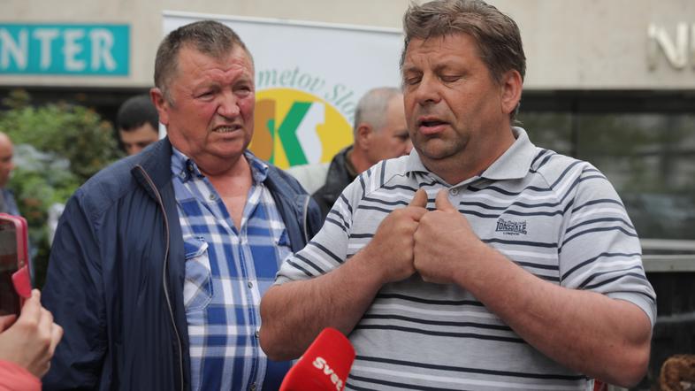 protest Sindikat kmetov Slovenije