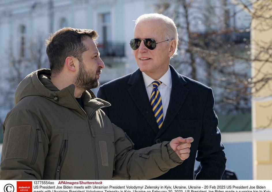 Joe Biden in Volodimir Zelenski