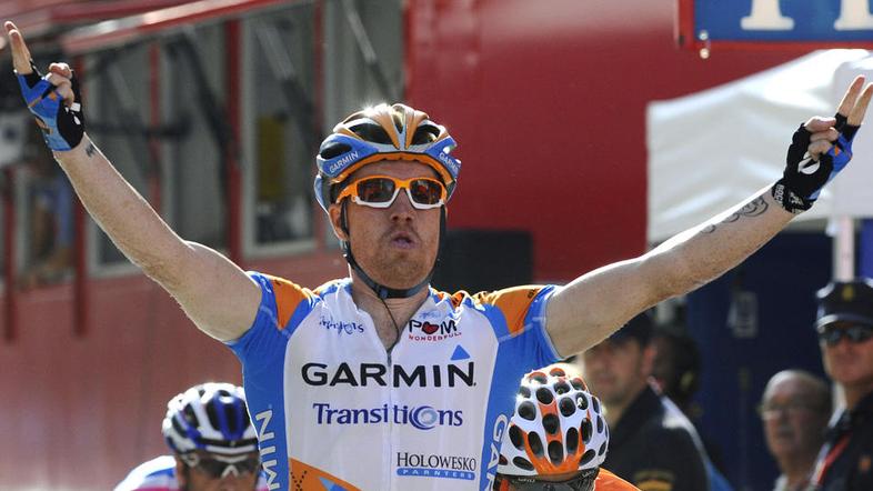 Tyler Farrar je zmagovalec pete etape Vuelte. (Foto: Reuters)