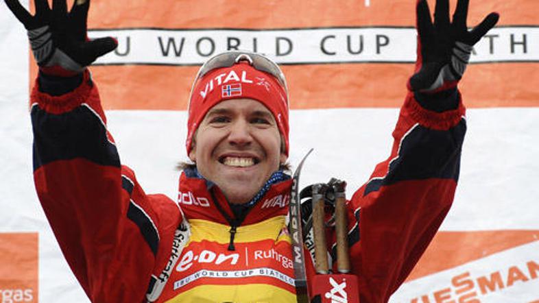 Emil Hegle Svendsen je v Anterselvi najhitreje opravil s 7,5-kilometrskim sprint