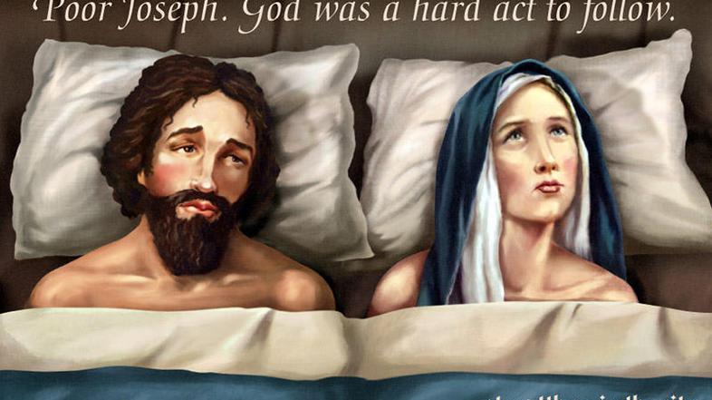 "Ubogi Jožef. Težko je priti za Bogom." Tako se glasi napis na spornem plakatu. 