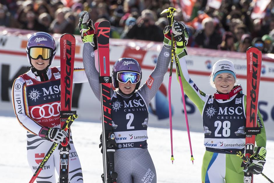 Rebensburg Worley Meta Hrovat Lenzerheide veleslalom | Avtor: Epa
