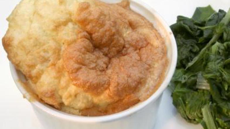 Sufle je narastek, na hitro popečen v pečici.