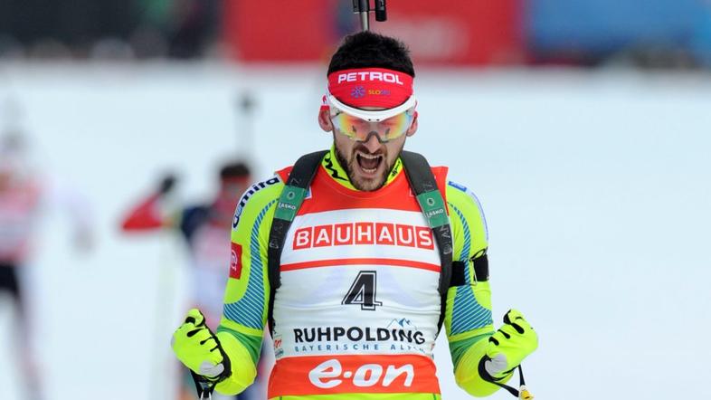 Jakov Fak biatlon zasledovanje Ruhpolding