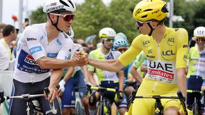 Remco Evenepoel in Tadej Pogačar